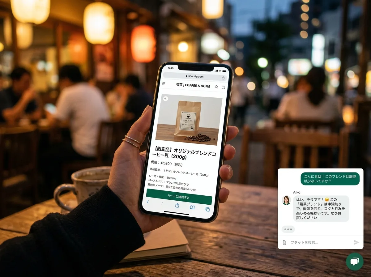 Split-screen illustration: a developer using Claude Code on the left, a customer asking a question in a chat widget on the right